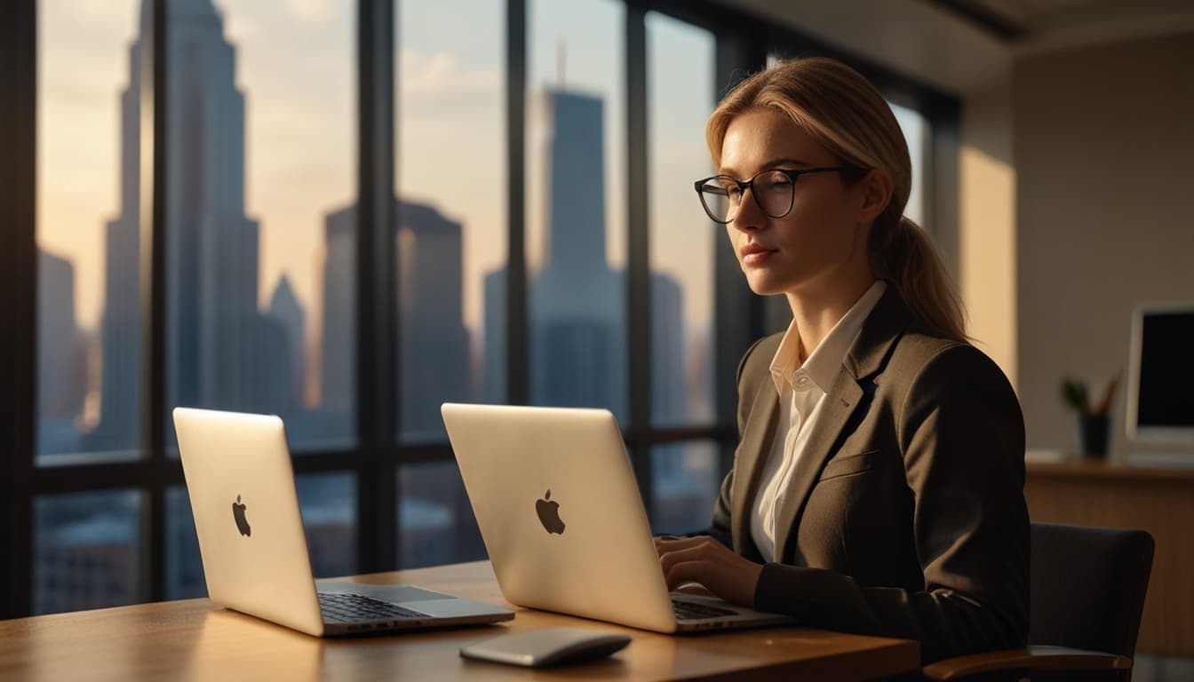 Founder working with AI automation